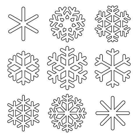 Black outline of snowflakes isolated on ... | Premium Vector #Freepik #vector #frozen #ice #cold #snow-ice Snowflake Outline, Background Traditional, Snow Vector, Snow Effect, Frozen Ice, Snow Ice, Clipart Black And White, Vector Photo, Premium Vector