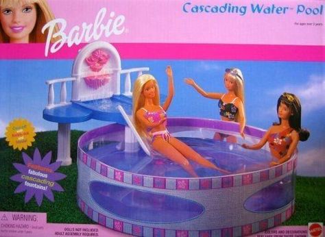 Barbie Pool, Barbie Bath, Deck Slide, 1990s Kids, Barbie Playsets, Barbie 90s, Childhood Memories 90s, Water Pool, Barbie Birthday