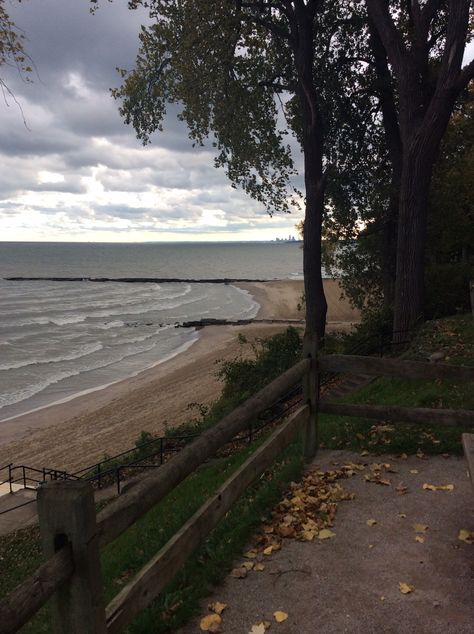 Lake Erie shoreline from Huntington Park, Bay Village, Ohio. 10:30am, Saturday, October 11, 2014. Lake Erie Beaches, Lakeside Ohio, Ohio Winter, Midwest Gothic, Bay Village Ohio, Kellys Island Ohio Lake Erie, Cleveland Metroparks, Kelley’s Island Ohio, Huntington Park