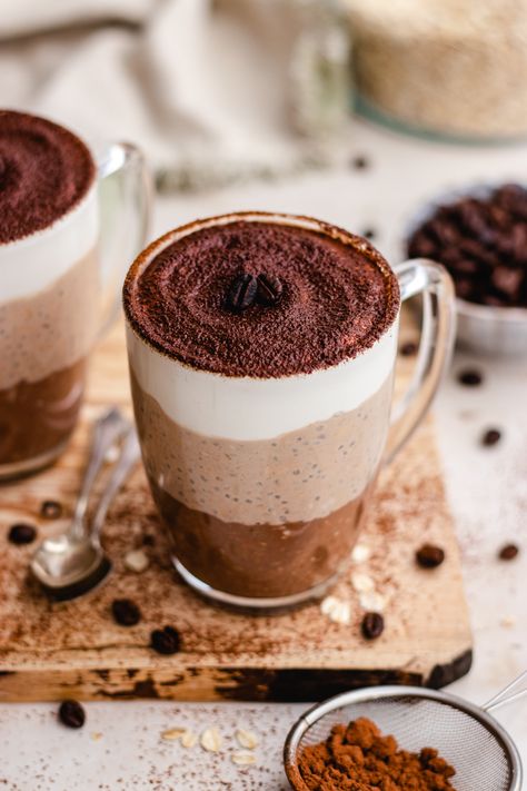 Tiramisu Overnight Oats, Cup Of Ambition, Best Overnight Oats Recipe, Oat Recipes Healthy, Overnight Oats Recipe Healthy, Overnight Oats Recipe, Oats Recipes, Vegan Breakfast, Overnight Oats