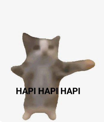 Meow Hapi Hapi Hapi Cat, Huh Cat, Happy Cat, Cartoon Wallpaper, Collage, Iphone, Memes, Pins, Quick Saves