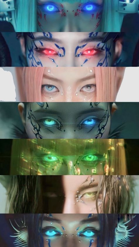 Cyberpunk Aesthetic, Kpop Posters, Girl Gang, Kpop Aesthetic, Kpop Wallpaper, Anime Movies, Pose Reference, Maquillaje De Ojos, Pop Group