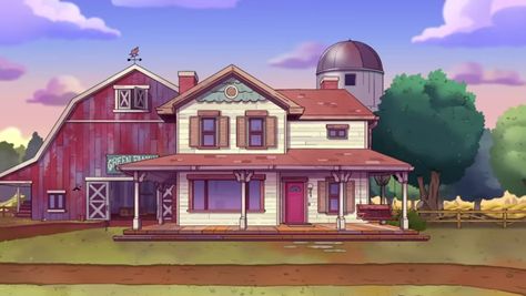 Big City Greens, Gacha Backgrounds, House Cartoon, Green Farm, Animation Background, Country Farm, Big City, Green Backgrounds, Bingo