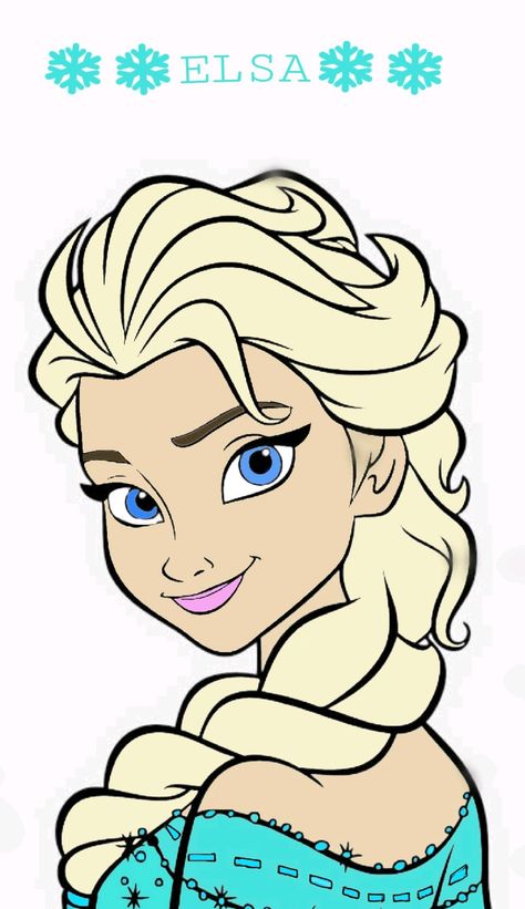 Elsa Cartoon, Frozen Drawings, Disney Winter, Elsa Coloring Pages, Disney Stained Glass, Disney Princess Colors, Kids Canvas Art, Princess Sticker