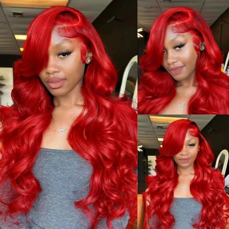 PRICES MAY VARY. [Red Wig Human Hair Material]: red lace front wigs human hair made from 12A premium brazilian unprocessed virgin human hair. no shedding, no tangle. [Red Human Hair Lace Front Wigs Advantage]: 13x4 ear to ear hd transparent lace front wigs human hair. fits well with any skin tone, can be blend easily, baby hair around to give you the natural looking. soft & comfortable hair,can be dyed and restyled any way you like. [Body Wave Lace Front Wig Human Hair Lace Structure]: bleached Red Lace Front Wigs, Plucked Wig, Red Curly Wig, Vibrant Red Hair, Red Hair Extensions, Frontal Wig Hairstyles, Human Hair Lace Front Wigs, Red Wig, Natural Looking Wigs