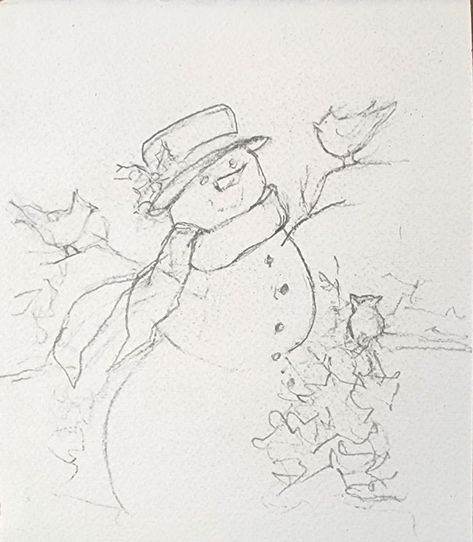 Merry Christmas Sketch, Art Sketches Christmas, Christmas Drawing Sketch, Cute Christmas Sketches, Christmas Drawings Art Sketch, Winter Drawing Ideas Sketch, Christmas Sketches Pencil, Pencil Drawing Christmas, Snowglobe Drawing