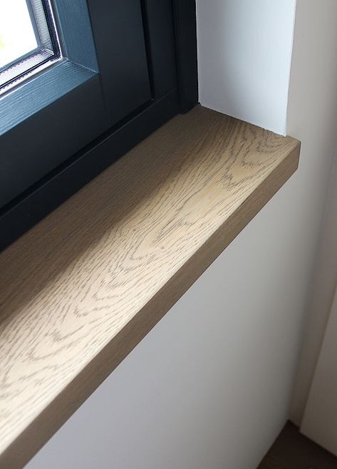 Windowsill Seat, Internal Window Sill, Window Sill Ideas, Oak Window Sill, Wooden Window Sill, Deep Window Sill, Wood Window Sill, Interior Window Sill, Window Sill Trim