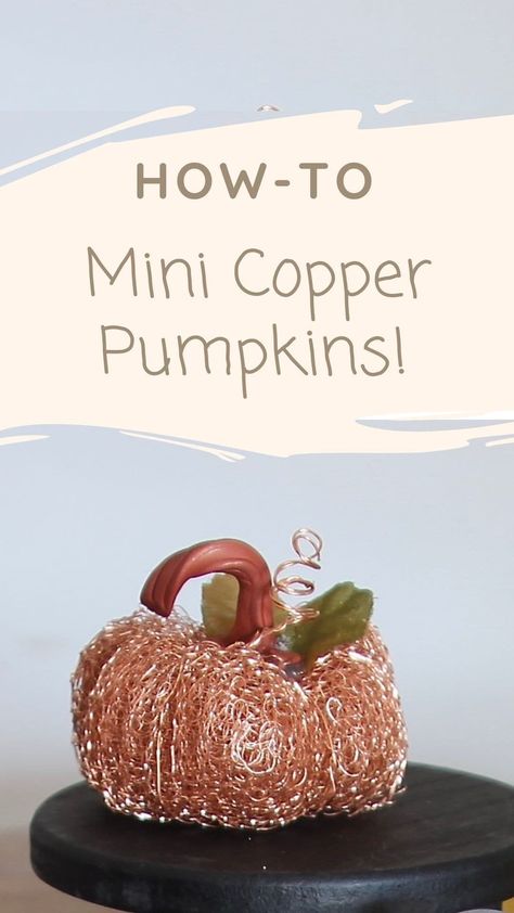 Pumpkin Patch Craft, Copper Pumpkins, Decoupage Pumpkins, Silver Pumpkins, Fall Mesh Wreaths, Fake Pumpkins, Metal Pumpkins, Fall Pumpkin Crafts, Fall Vignettes