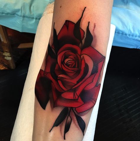 Gia Rose tattoo 3d Rose Tattoo, Catrina Tattoo, Red Rose Tattoo, Omerta Tattoo, Geniale Tattoos, Tatuaje A Color, Rose Tattoo Design, 3d Rose, Dream Tattoos