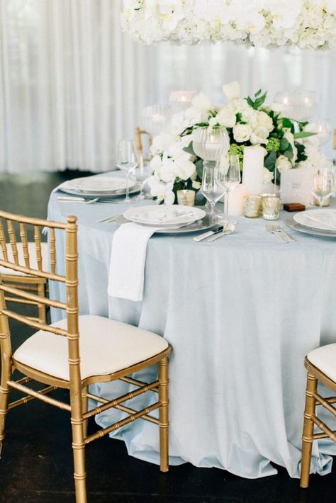 Blue Linen Tablecloth Wedding Reception, Blue Table Cloth Setting, Light Blue Table Cloth Wedding, Blue Velvet Tablecloth Wedding, Wedding Table Cloth Ideas Color Schemes, Blue Table Cloths Wedding, Blue Linens Wedding, Blue Table Linens Wedding, Blue Wedding Tablecloth