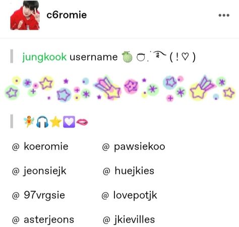 Jungkook Inspired Usernames, Jungkook Username Ideas For Instagram, Kpop Usernames Ideas Enhypen, Cute Roblox Usernames, Jungkook Username Ideas, Usn Ideas, Kpop Usernames, Username Ideas Aesthetic, User Ideas