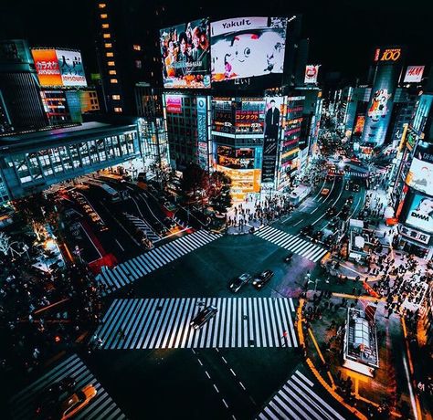 Shibuya Crossing Photography, Harajuku District, Tokyo Things To Do, Shibuya Japan, Shibuya Tokyo Japan, Shibuya Crossing, Shibuya Tokyo, Japan Street, Perspective Art