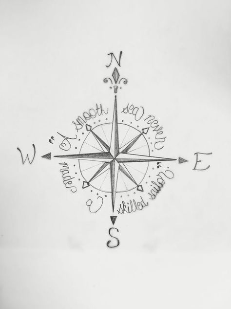 Sextant Tattoo, Compass Tattoo Ideas, Compass Drawing, Compass Rose Tattoo, Compass Tattoo Design, Anchor Tattoos, Nautical Tattoo, Quotes Ideas, Trendy Tattoo