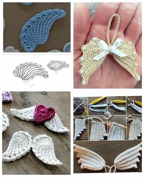 Crochet Angel Wings, Ethereal Angel, Crochet Angel Pattern, Crochet Angels, Crochet Fish, Crochet Angel, Confection Au Crochet, Crochet Stars, Crochet Blog