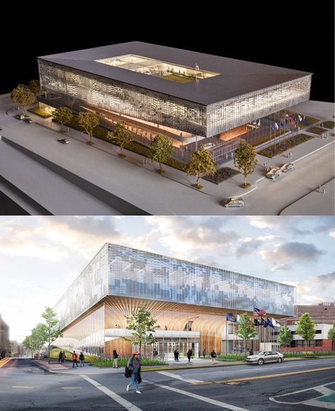 Art & Architecture on Instagram: “National Veterans Resource Complex At Syracuse University By SHoP Architects ... _ •Tag @archi_field to be featured #arch_impressive…” Ramp Architecture, Ramps Architecture, Complex Building, Box Architecture, Architect Sketch, Book Garden, Mall Facade, Shop Architects, Shopping Mall Architecture