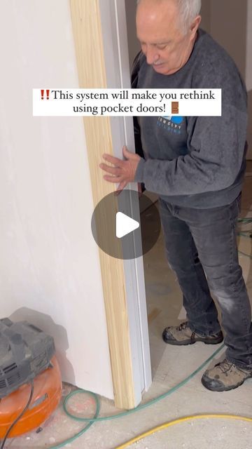 Pocket Door Trim Ideas, Locking Pocket Door, Pocket Door Lock Ideas, Pocket Doors Bedroom, Hidden Pocket Door, Install Pocket Door, Installing Pocket Doors, Pocket Doors Ideas, Pocket Door Design