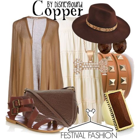 "Copper" by leslieakay on Polyvore Disney Inspired Outfits, Disney Bound Outfits, Fandom Fashion, Disney Dress Up, Disney Themed Outfits, Disney Inspired Fashion, The Hound, Fandom Outfits, Casual Cosplay