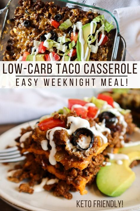 Low Carb Taco Shells, Taco Casserole Bake, Casserole Bake, Low Carb Taco, Taco Shell, Low Carb Mexican, Low Carb Low Fat Recipes, Casserole Easy, Low Carb Tacos