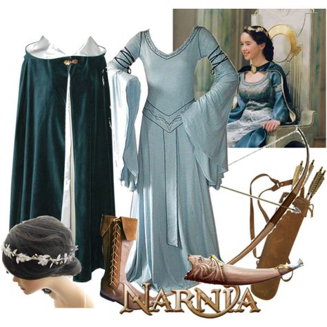 "susan pevensie" by doctor-who-style on Polyvore Susan From Narnia, Narnia Dresses, Owl Outfit, Narnia Costumes, Susan Pevensie, Character Inspired Outfits, Fantasy Dresses, Fandom Outfits, Movie Series