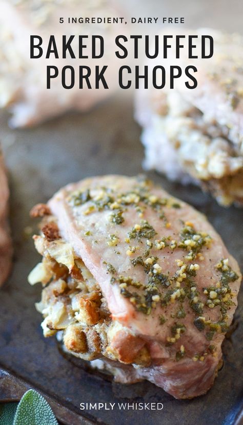 Stovetop Stuffed Pork Chops, Stove Top Stuffing Pork Chops, Butterfly Pork Chops In Oven, Easy Stuffed Pork Chops, Pork Chops Baked, Baked Stuffed Pork Chops, Stovetop Stuffing, Oven Pork Chops, Boneless Pork Chop Recipes