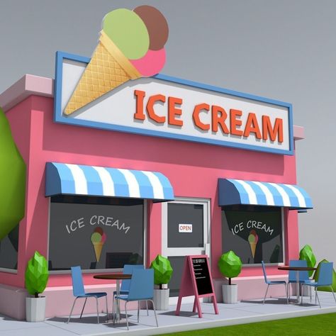 Pray, Praise and Worship: A New Devotion - The Myth of the Ice Cream Shop Animated Ice Cream, Paper Quiet Book, Villa Minecraft, Street Food Design, Ice Cream Business, Ice Cream Design, Italian Ice, Ice Cream Parlor, Food And Beverage