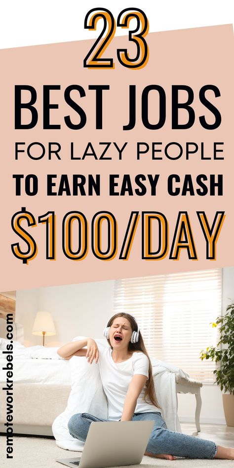 Take a look at this big list of the best online jobs for lazy people. If you get tired quickly, or just don't like to work much, this list of easy work from home jobs is for you. Learn lazy ways to make money from home without making much effort or getting too stressed. Lazy Ways To Make Money, Appeal Letter, Work From Home Careers, Easy Online Jobs, Airbnb Promotion, Best Jobs, Easy Cash, Best Online Jobs, Online Writing Jobs