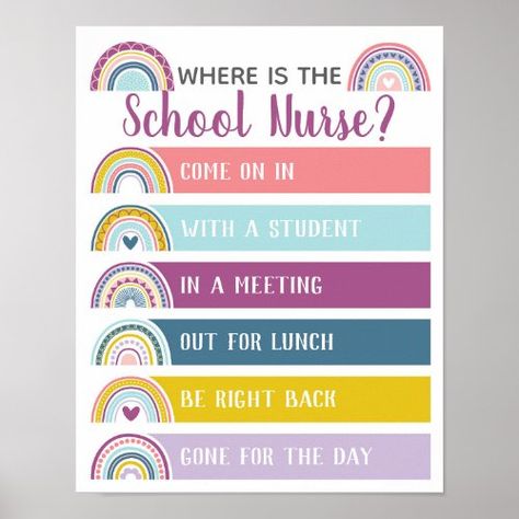 $15.60 | Where is School Nurse Office Door Sign Rainbow #boho, rainbow, cute, school, office door sign, trendy, whimsical, gift for school nurse, nurse office decor, where is the nurse School Nurse Office Door, School Nurse Door Decoration, School Nurse Door Sign, Nurse Door Decorations, Nurse Door Sign, School Nurse Door, School Nurse Office Decorations, Nurse Office Decor, Office Door Sign