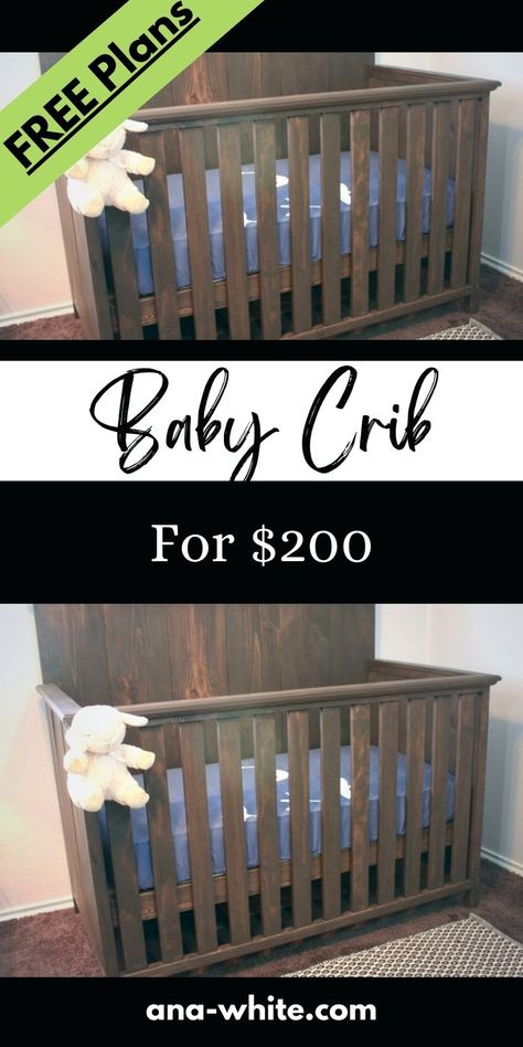 Convertible Crib Plans, Diy Baby Crib, Baby Crib Woodworking Plans, Crib Diy, Crib Woodworking Plans, Baby Crib Diy, Handmade Crib, 4 In 1 Crib, Wooden Cribs