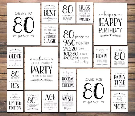 Cheers To 90 Years Decorations, 90 Birthday Party Ideas Decoration, Birthday 90 Years, Cheers To 90 Years, Party Decorations Table, Miniature Sign, Table Card Holder, 80th Birthday Party, Decorations Table