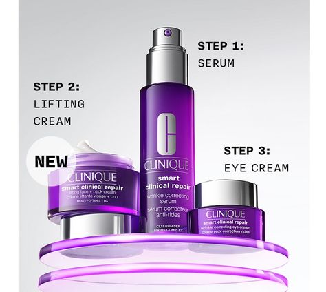 Clinique Gift Set, Clinique Skincare, Antiaging Skincare Routine, Clinique Smart, Daily Sunscreen, Skin Science, Meaningful Art, Daily Skin Care Routine, Wrinkle Cream