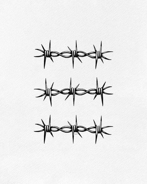 Will Finch on Instagram: “Barbed wire . . . . . . #barbedwire #barbedwiretattoo #fineart #finearttattoo #minimalisttattoo #blackandwhite #minamalist #finelinetattoo…” Barbed Wire Knuckle Tattoo, Barbed Wire Drawing, Barb Wire Tattoo, Barbwire Tattoo, Barbed Wire Tattoo, Tato Salib, Barbed Wire Tattoos, Swansea Wales, Rose Drawing Tattoo