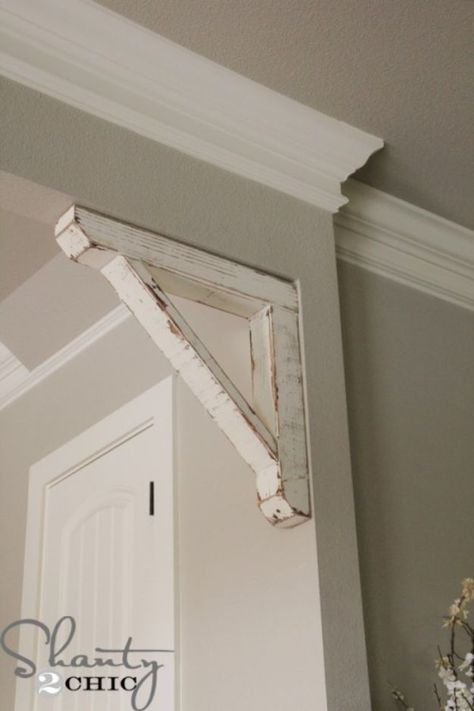 Magnolia Homes Decor Ideas - DIY Rustic Corbel - DIY Decor Inspired by Chip and Joanna Gaines - Fixer Upper Dining Room, Coffee Tables, Light Fixtures for Your House - Do It Yourself Decorating On A Budget With Farmhouse Style Decorations for the Home http://diyjoy.com/magnolia-homes-decor-ideas Fixer Upper Dining Room, Free Furniture Plans, Magnolia Home Decor, Diy Home Decor For Apartments, Fixer Upper Home, Farmhouse Home Decor, Diy Farmhouse Decor, Magnolia Homes, Farmhouse Homes