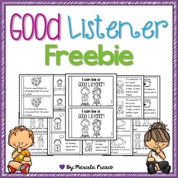 Being A Good Listener, Be A Good Listener, Whole Body Listening, Good Listening Skills, A Good Listener, Group Games For Kids, Social Skills Lessons, Eyfs Classroom, Reading Task Cards