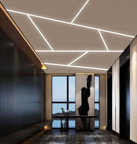 Man Home Decor, Gypsum Ceiling Design, Simple Ceiling Design, Led Aluminum Profile, False Ceiling Bedroom, New Ceiling Design, False Ceiling Living Room, Interior Ceiling Design, Pop False Ceiling Design