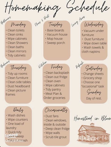 Organisation, Home Making Schedule, Homemakers Schedule, Homemaker Kitchen, Homemaker Routine, Housewife Schedule, Cleaning Journal, Homemaking Schedule, House Cleaning Schedule