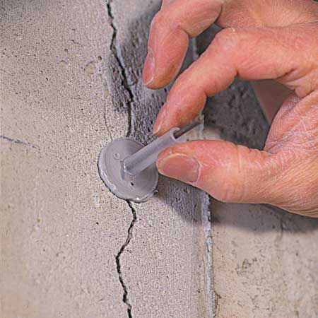 Fixing Cracks in Concrete - This Old House Concrete Walls Diy, Fix Cracked Concrete, Cracks In Concrete, Repair Cracked Concrete, Concrete Repair Products, Easy Home Improvement Projects, Easy Home Improvement, Concrete Walls, Waterproofing Basement