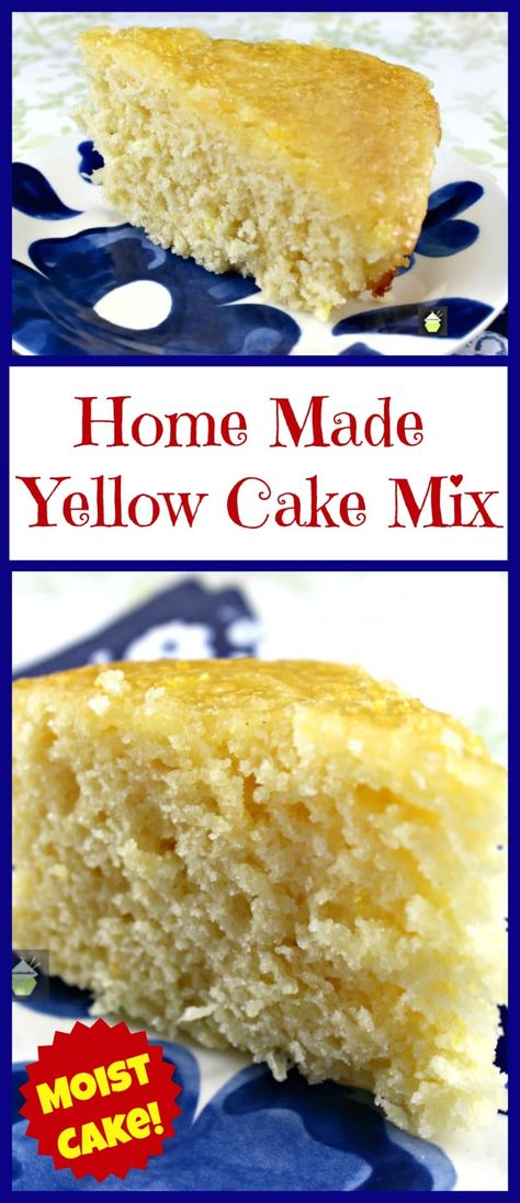 Diy Yellow Cake, Cake Mix Recipes Homemade, Homemade Yellow Cake, Yellow Cake Mix Recipes, Homemade Cake Mixes, Honey Bun Cake, Moist Yellow Cakes, Bun Cake, Yellow Cake Recipe