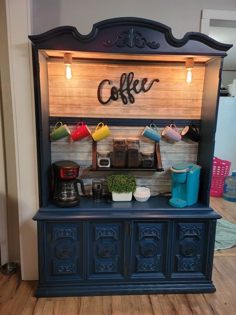 China Hutch Coffee Bar Redone Makeovers Coffee Bar Upcycle, Farmhouse China Cabinet Coffee Bar, Refurbished China Cabinet Coffee Bar, Coffee Bar Out Of China Cabinet, Curio Cabinet Coffee Bar, Uses For China Cabinet, China Cabinet Into Coffee Bar, Coffee Bar China Cabinets, China Cabinet Redo Coffee Stations