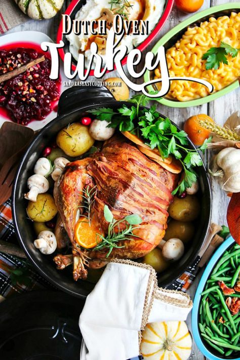 Dutch Oven Turkey, Oven Turkey Recipes, Oven Turkey, Leftover Turkey Soup, Turkey Soup Recipe, Easy Peasy Recipes, Thanksgiving Cooking, Dutch Oven Cooking, Baked Turkey