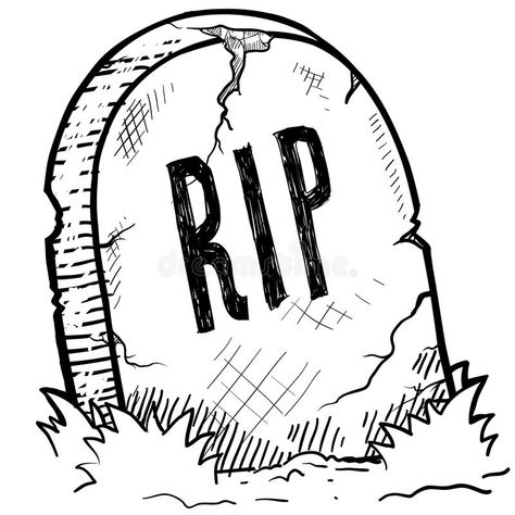 Rip Drawing Ideas Easy, Grave Sketch, Rip Drawing Ideas, Rip Drawing, Drawing Ideas Pencil, Tombstone Tattoo, Easy Halloween Drawings, Famous Drawing, Zombie Drawings