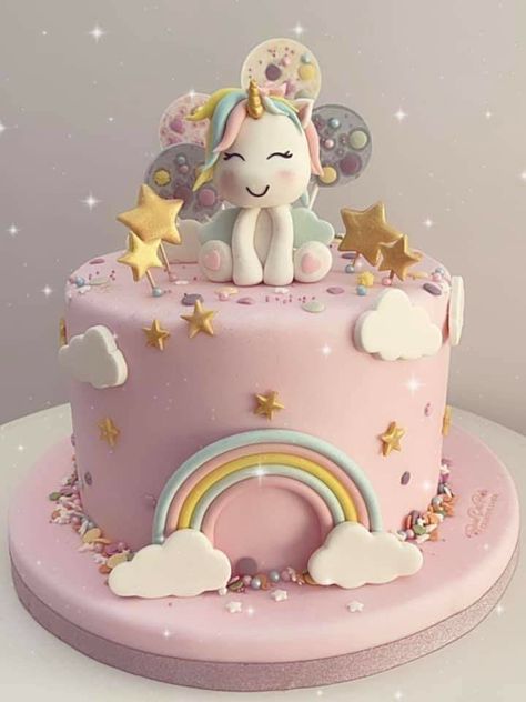 First Birthday Unicorn Cake, Unicorn And Rainbow Birthday Cake, 4 Unicorn Cake, Unicorn 1st Birthday Party Ideas, Girls 3rd Birthday Cake, Rainbow Cakes For Girls Birthday, Unicorn Bday Cake, Unicorn Cakes For Girls Birthday, 3rd Birthday Cake For Girl