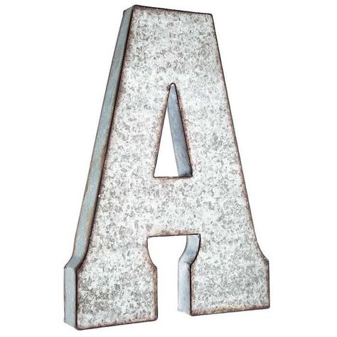 Galvanized Metal Letters, Large 20 inch letter, vintage, distressed finish, choose your letter. "T" Large Metal Letters, Metal Wall Letters, Wall Decor Letters, Monogram Wall Decor, Letter Wall Decor, Alphabet Wall, Wedding Wall Decorations, Metal Letter, Foyer Decorating