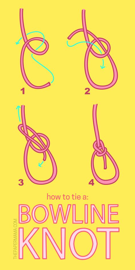 How To Make A Loop Knot, Bow Line Knot, Scout Knots, Sailing Knots, Bowline Knot, Hook Knot, Camping Knots, Strong Knots, Types Of Knots