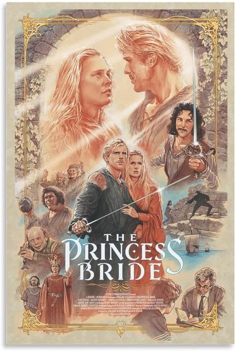 Amazon.com: The Princess Bride Movie Poster Canvas Art Poster and Wall Art Picture Print Modern Family Bedroom Decor Posters 12x18inch(30x45cm): Posters & Prints Princess Bride Movie Poster, Princess Bride Movie, The Princess Bride, Movies Posters, Tattoo Cover, Princess Bride, Design Tattoo, Film Posters, Room Posters