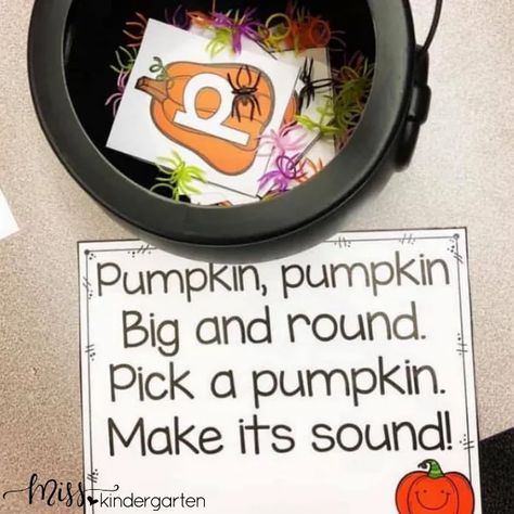 Halloween Sensory Bin Round-Up | Sweet for Kindergarten October Lessons, Halloween Literacy, October School, Miss Kindergarten, Halloween Kindergarten, Alphabet Sounds, Pumpkin Activities, Fall Preschool Activities, Fall Kindergarten