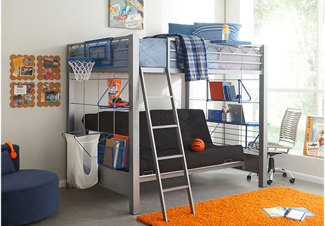 Bed With Futon, Long Bookshelf, Affordable Bunk Beds, Short Bookshelf, Rooms To Go Kids, Cool Teen Bedrooms, Futon Bunk Bed, Bunk Bed Mattress, Cool Bunk Beds