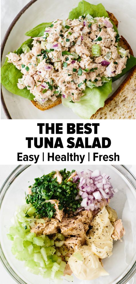 The Best Tuna Salad, Tuna Salad Recipe Easy, Best Tuna Salad Recipe, Best Tuna Salad, Salad Recipes Healthy Easy, Healthy Tuna, Bride Indian, Recipe Salad, Tuna Salad Recipe