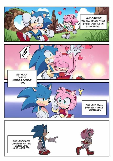 Sonic Fan Comics, Sonic Harem, Sonic And Amy Comics, Sonic And Amy Fanart, Sonamy Fanart, Sonic X Amy, Sonic Amy, Sonamy Comic, Sonic & Knuckles