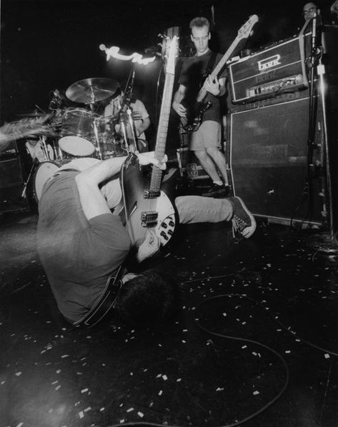 Fugazi, Sanctuary Theater, Washington, DC 4/04/92 - Photo © by Pat Graham Stage Performer Aesthetic, Fugazi Poster, Fugazi Band, Ian Mackaye, Teen Music, Minor Threat, Kate Bush, Dorm Posters, Underground Music