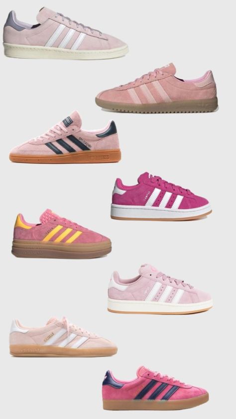 Adidas Girls Shoes, Pink Adidas Shoes, Samba Shoes, Preppy Shoes, Cute Nike Shoes, Adidas Campus, Cute Nikes, Pink Adidas, Pretty Shoes